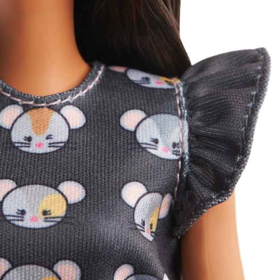 Barbie Fashionistas Doll - Mouse Print Dress