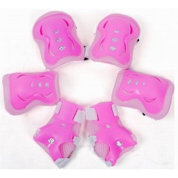 Spartan Knee & Elbow Pads and Wrist Protective Set Pink XS
