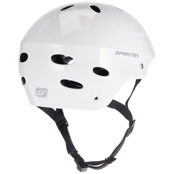 Spartan White Glossy Helmet  L-58-62cm