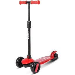 Ziggy 3-Wheel Tilt Scooter w/LED light - Red