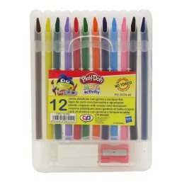 PLAY DOH 12 COLORS WAX CRAYON WITH ERASER AND SHARPENER