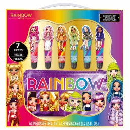 Rainbow High 6 Pack Lip Gloss Set with Bag Makeup