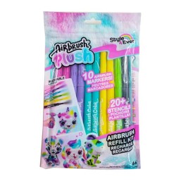 Airbrush Refill Kit - 10 Pens and 2 Stencils
