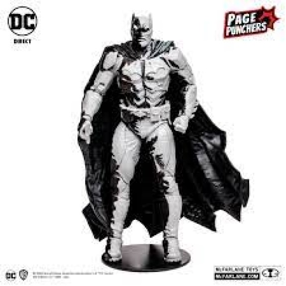 DC Direct 7In Figure With Comic - Batman Line Art Variant (Gold Label)