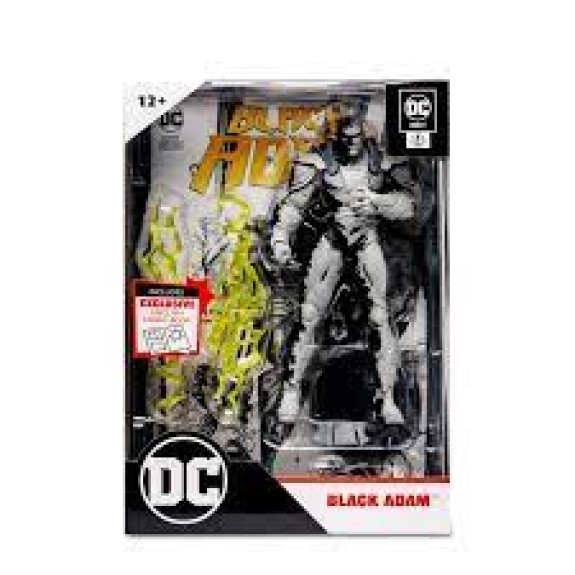 DC Direct 7In Figure With Comic Black Adam Line Art Variant (Gold Label)