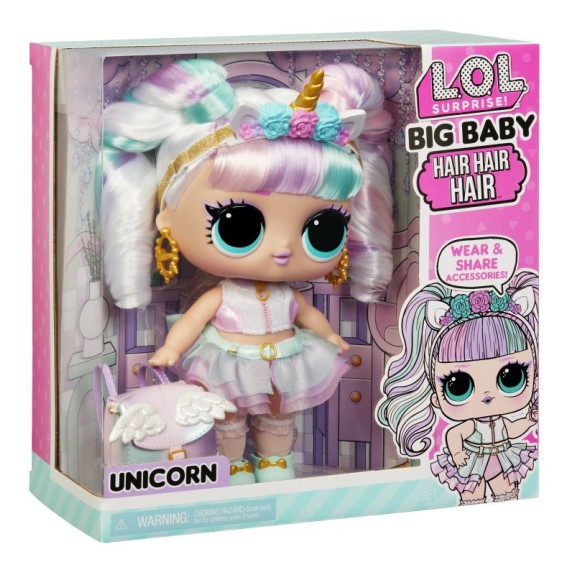 L.O.L. Surprise Big Baby Hair Hair Hair Doll - Unicorn