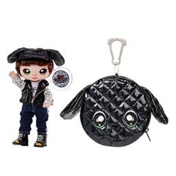 Na! Na! Na! Surprise 2-in-1 Pom Doll Glam Series 1 (Metallic) Asst in PDQ - Black Pup