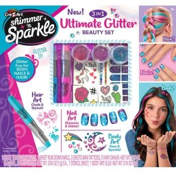 Shimmer N Sparkle 3 in 1 Ultimate glitter beauty set