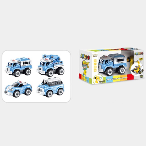 Puzzle : Disassembly Car - Blue