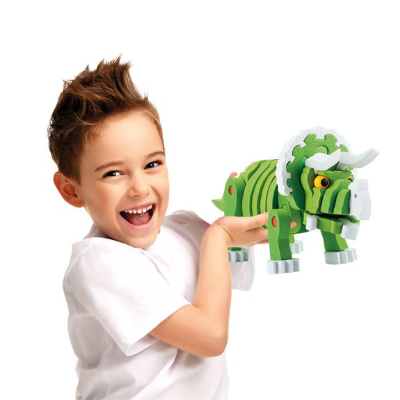 Building Blocks : 3D Foam Dinosaur Triceratops