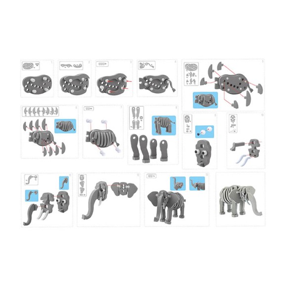 Building Blocks : 3D Foam Elephant