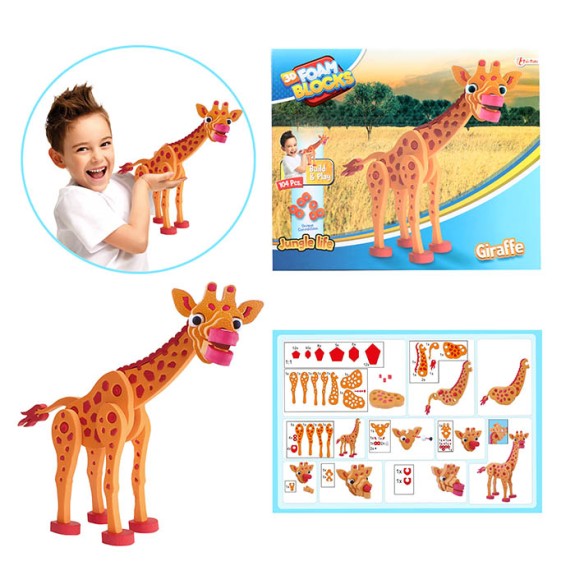 Building Blocks : 3D Foam Giraffe 
