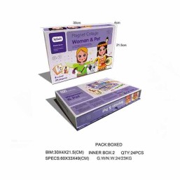 Puzzle girl changing 3d magnetic book