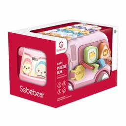 BABY Puzzle taxi bus - Pink