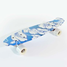 Skateboard - Hibiscus in Blue